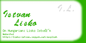 istvan lisko business card